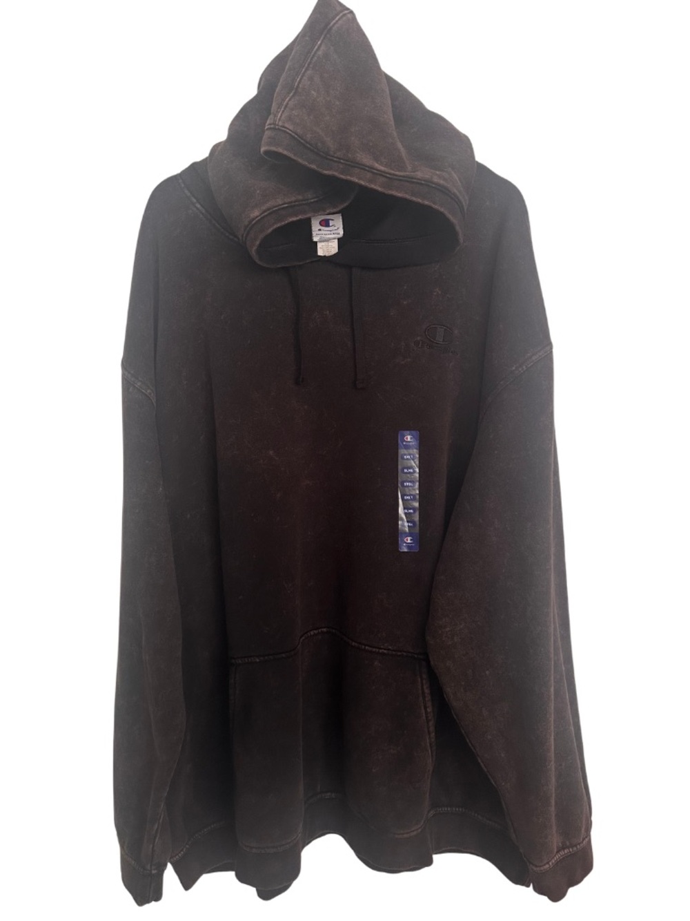 Champion Time Capsule Black Acid Wash SZ 5XLT Hoodie Oversized Athleisure NWT
